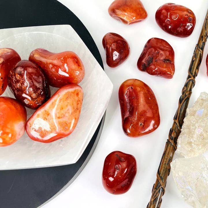 Rock Paradise - Wholesale Spiritual Stone/Crystal - Carnelian Crystal Tumbled Stones - XLarge Size - Choose 1,34