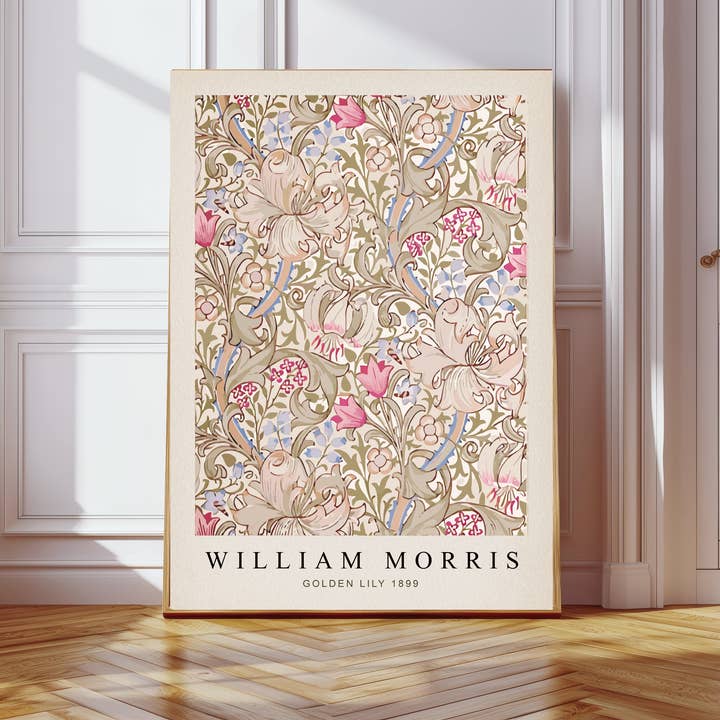 William Morris Golden Lily Cream Art Print for wholesale by Kumo Art Prints