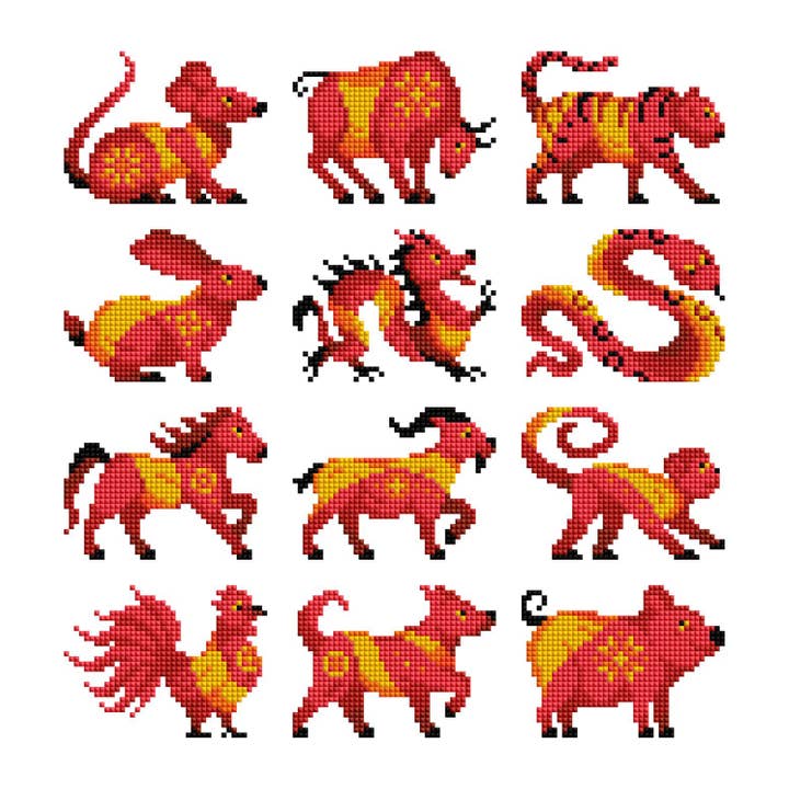 Mini Dazzles™ - Chinese Zodiac for wholesale by Diamond Art Club