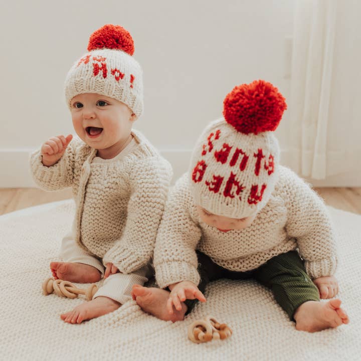 Huggalugs - Wholesale Beanie – Kids - Santa Baby Hand Knit Beanie Hat Baby & Kids2