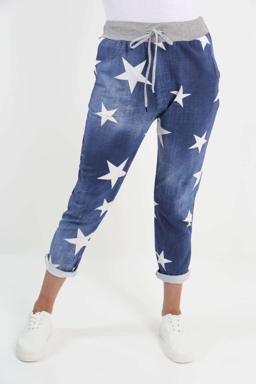 Miss Bold – wholesale Byxor - Dam – Italienska stjärntryckta fickor Bomullsbyxa för damer0