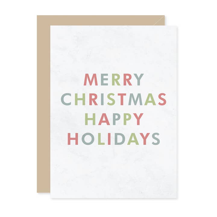 Carte de voeux Joyeuses Fêtes Joyeuses Fêtes pour la vente par Carmela & Co.