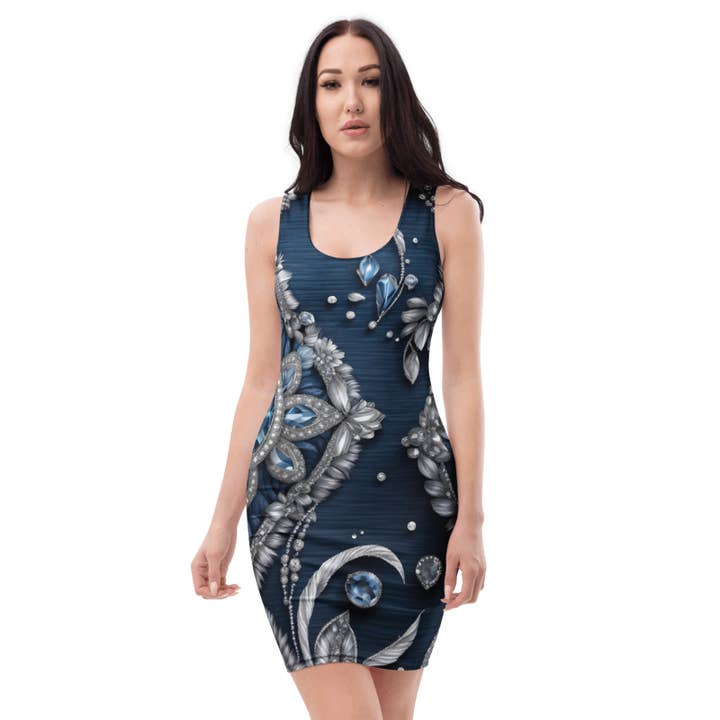 "Denim and Diamonds" Collection - Bodycon Diamopnd Dress for wholesale by ZKoriginal