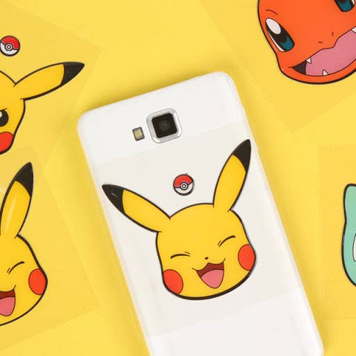 K-Wonderland – Großhandel Aufkleber für Telefon und Laptop – Pokemon Charaktere Große Gesichter Epoxid-Dekoaufkleber Set4