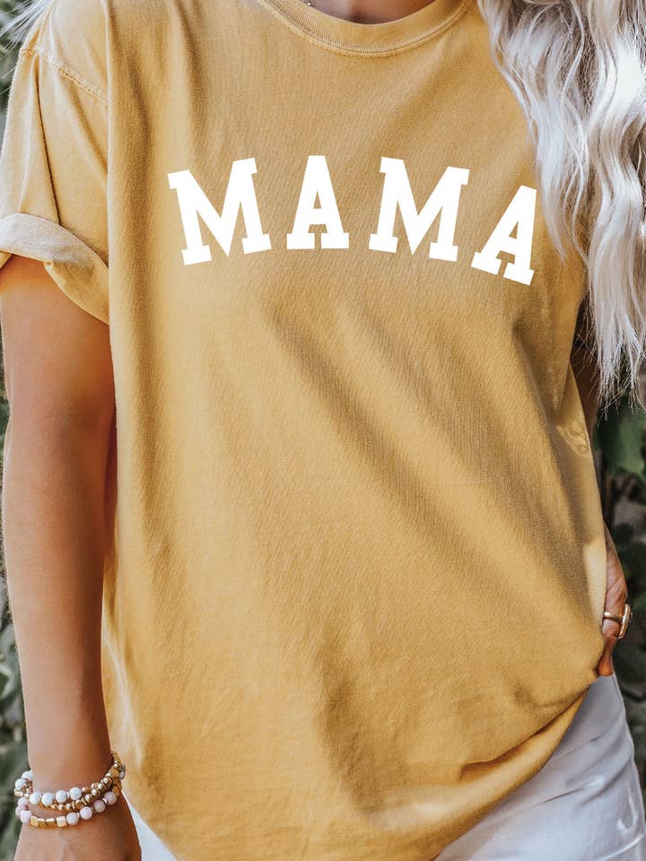Kissed Apparel - Wholesale Screen Printed T-Shirt - Women's - Mama Comfort Colors Graphic Tee