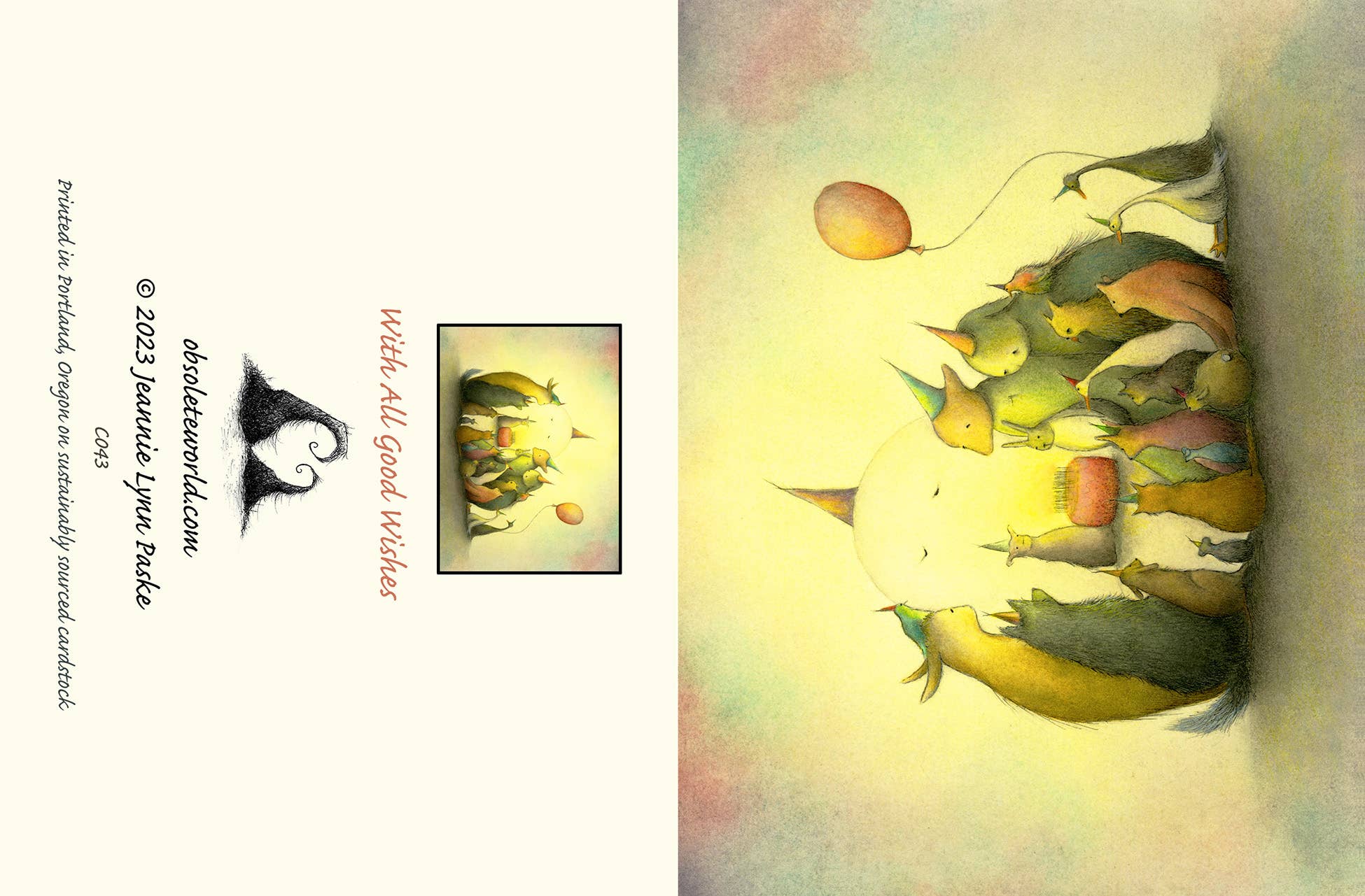 Obsolete World - Wholesale Birthday Card - With All Good Wishes1