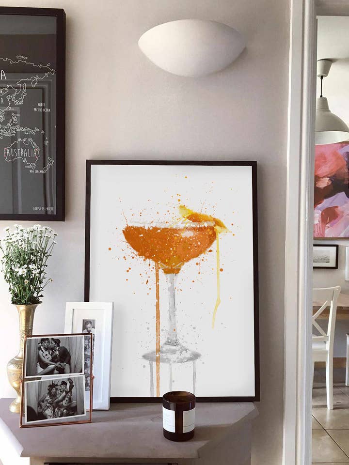 Side Car Cocktail Wall Art Print voor wholesale door We Love Prints