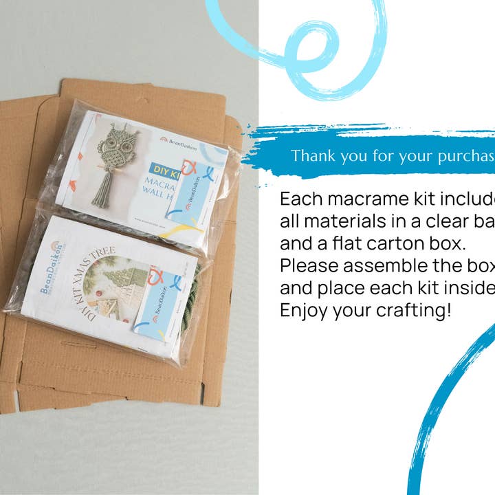 BeanDaikon - Wholesale DIY Craft Kit - Macrame Ornament Kit K615