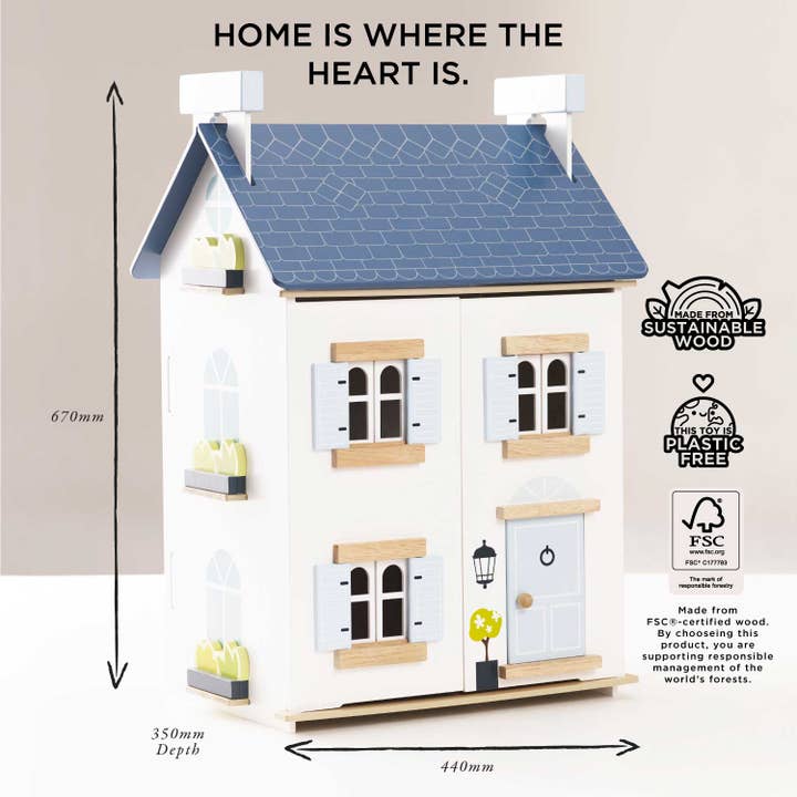 Le Toy Van, Inc. - Wholesale Doll Accessory Kit - Kids - Sky Wooden Dolls House