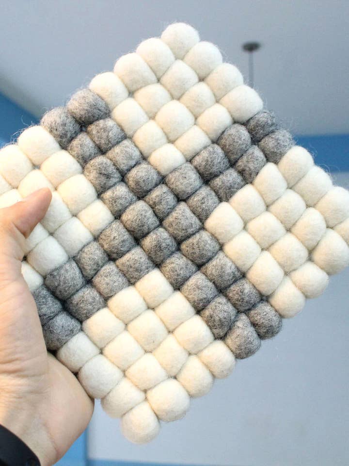 Conjunto de Bases Quadradas de Feltro Feito à Mão Resistente ao Calor por atacado de Woollyfelt