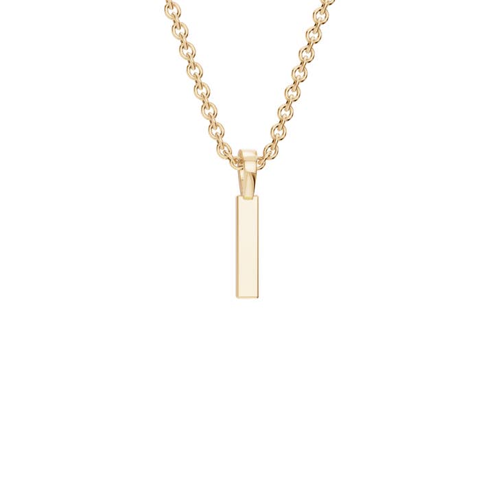 PureYou Jewelry - Wholesale Pendant/Charm Necklace - 14k Gold Diamond Bar Necklace, Dainty Diamond Pendant