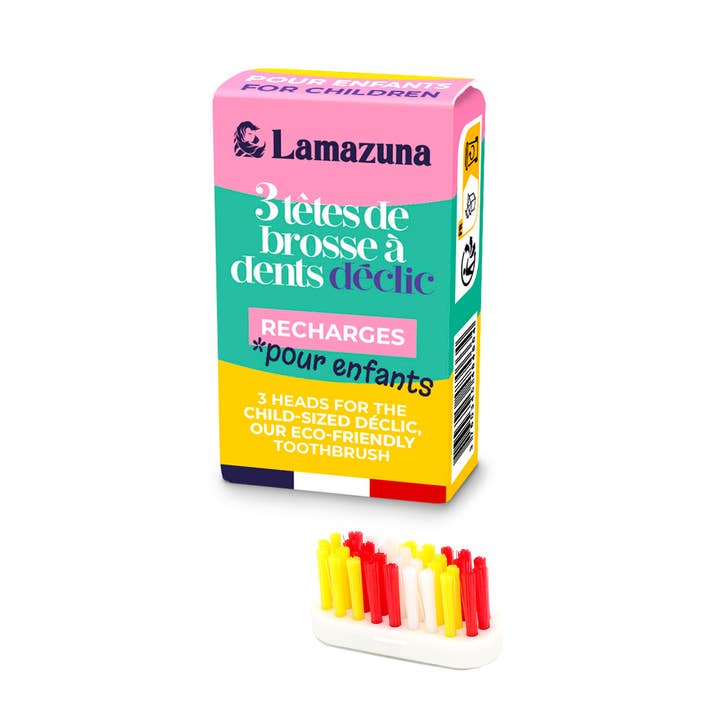3-Head Toothbrush Refill - Kids for wholesale by LAMAZUNA
