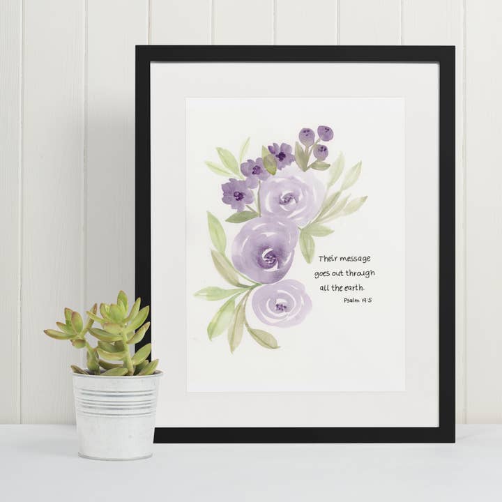 Illustration à l'aquarelle du Psaume 19:5 pour la vente par Mary Reichter