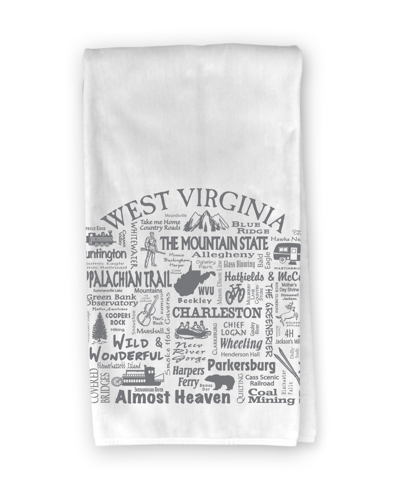 The Buffalo Works - Wholesale Tea Towel - West Virginia Dest. Kitchen Towel - Where Life Takes You2