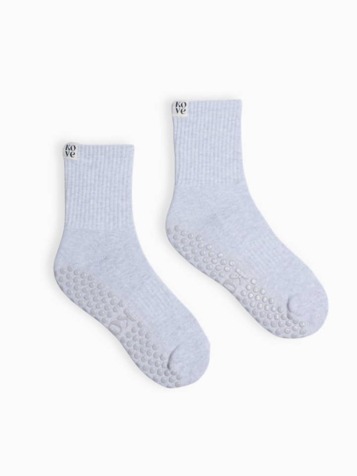 Grey Melange - Les Basics Grip Socks for wholesale by Kove