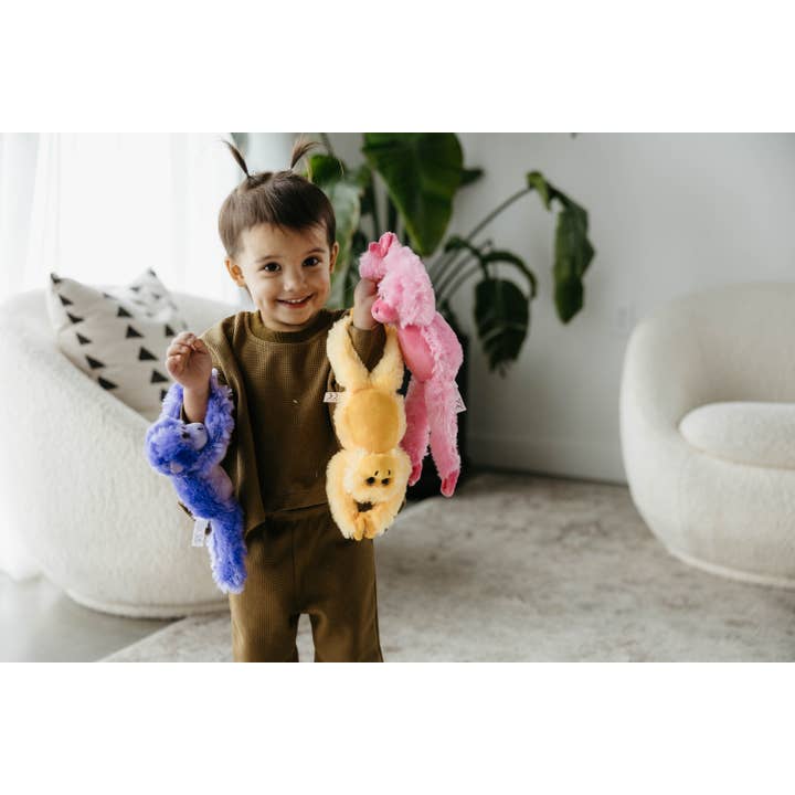 The Petting Zoo - Wholesale Stuffed/Plush Toy - Kids & Baby - 14" (28cm) Hanging Monkey Rainbow Assortment