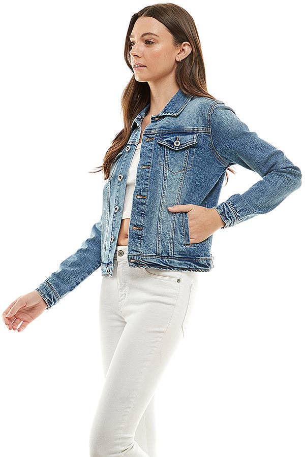 BLUE AGE - Wholesale Denim Jacket - Women's - Cotton Blend Stretched  Ladies  Casual Denim Jacket24
