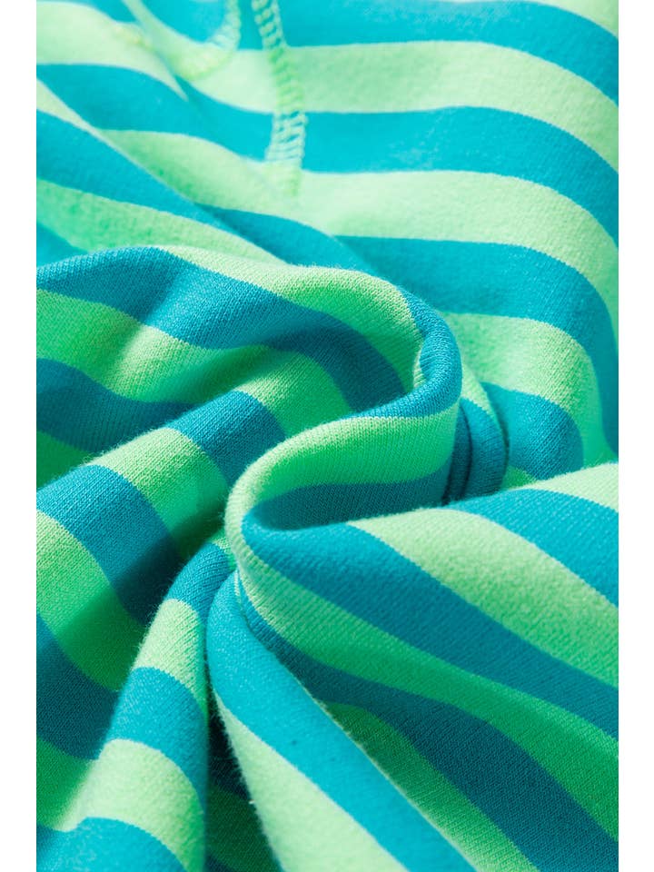 Amaryllis Apparel - Wholesale Sweatshirt - Women's - Stripe Oversized Contrast Trim Pullover Sweatshirt47