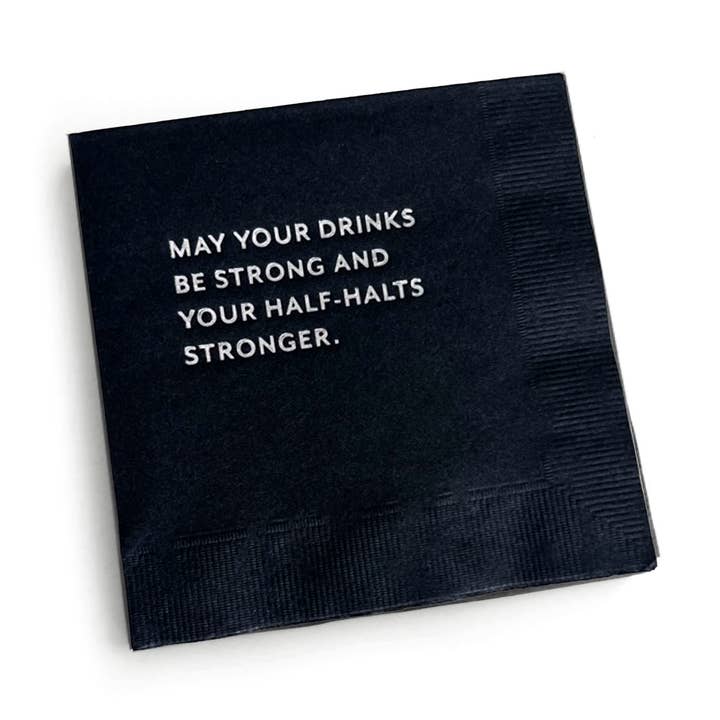 "Half-Halts" Cocktail Napkins for wholesale by Mare Modern Goods