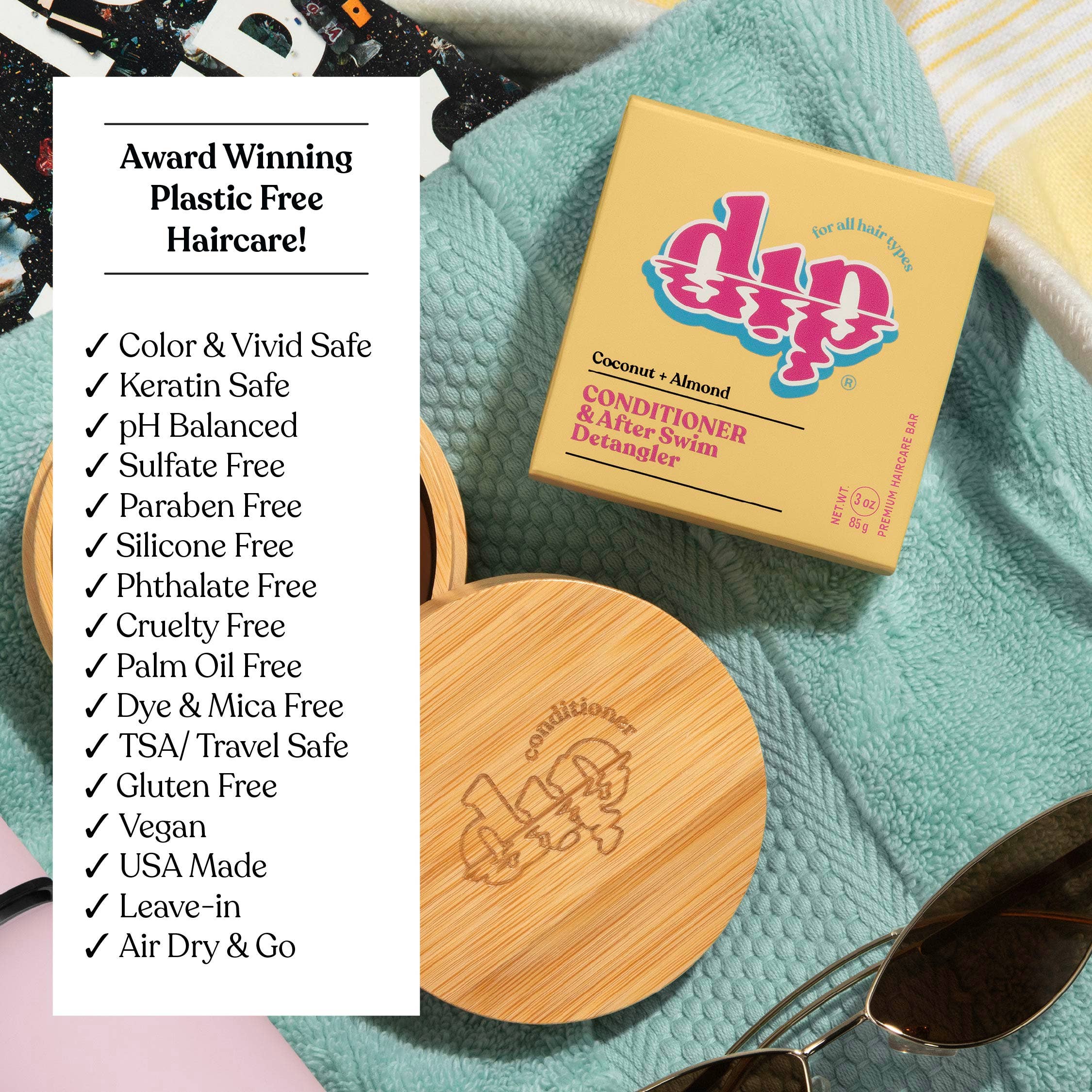Dip - Wholesale Hair Conditioner - Dip Conditioner Bar & After Swim Detangler - Coconut & Almond7