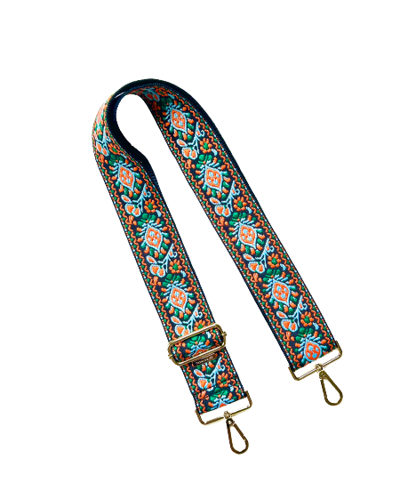 Thomas and Lee Company - Wholesale Bag Strap - Women's - Embroidered Guitar Straps - Assorted Prints + Florals - 10 Available6