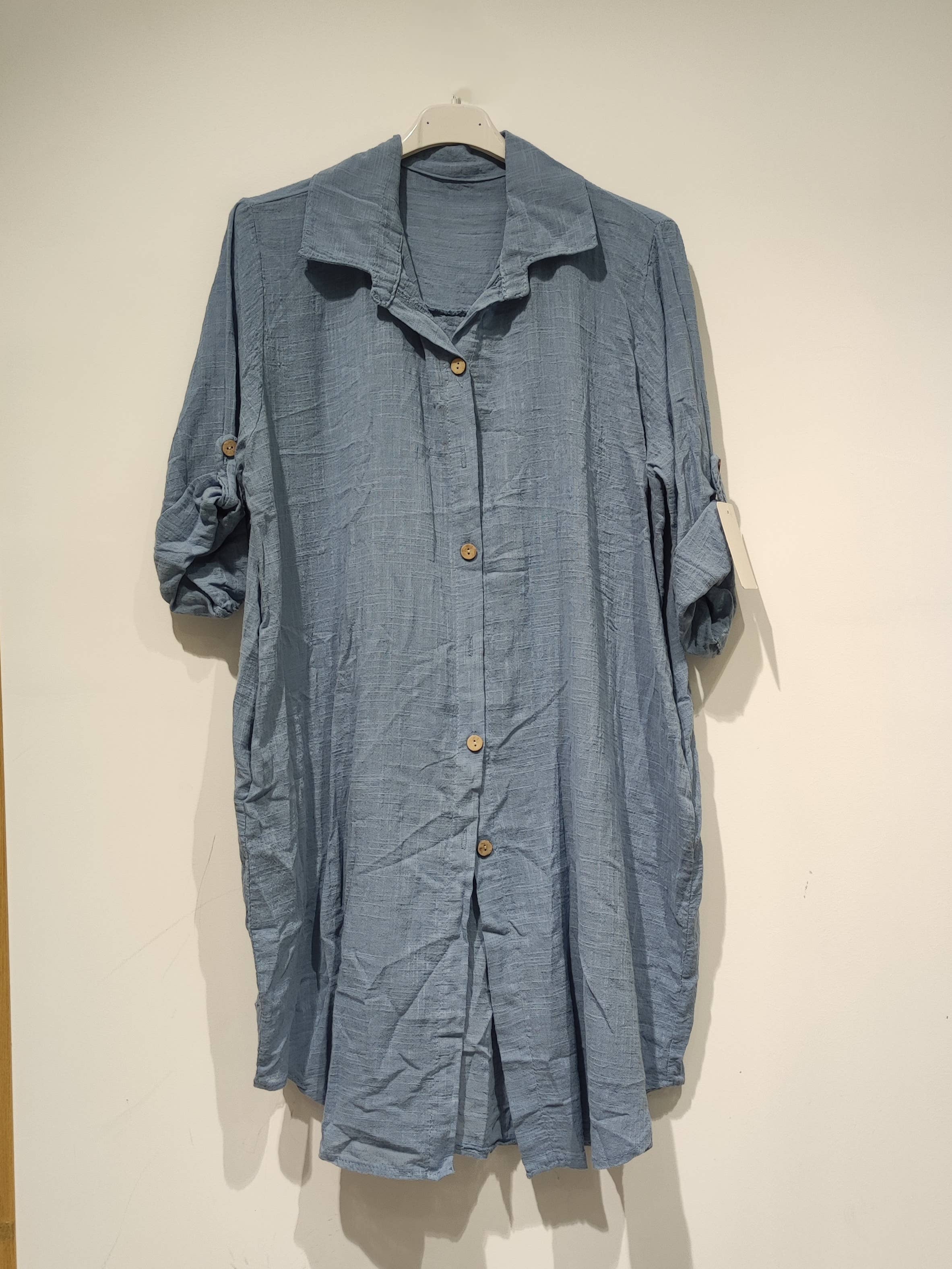 Pomelo paris – Vestido - Mulher por atacado – Lisa Vestido algodão linho - PE254