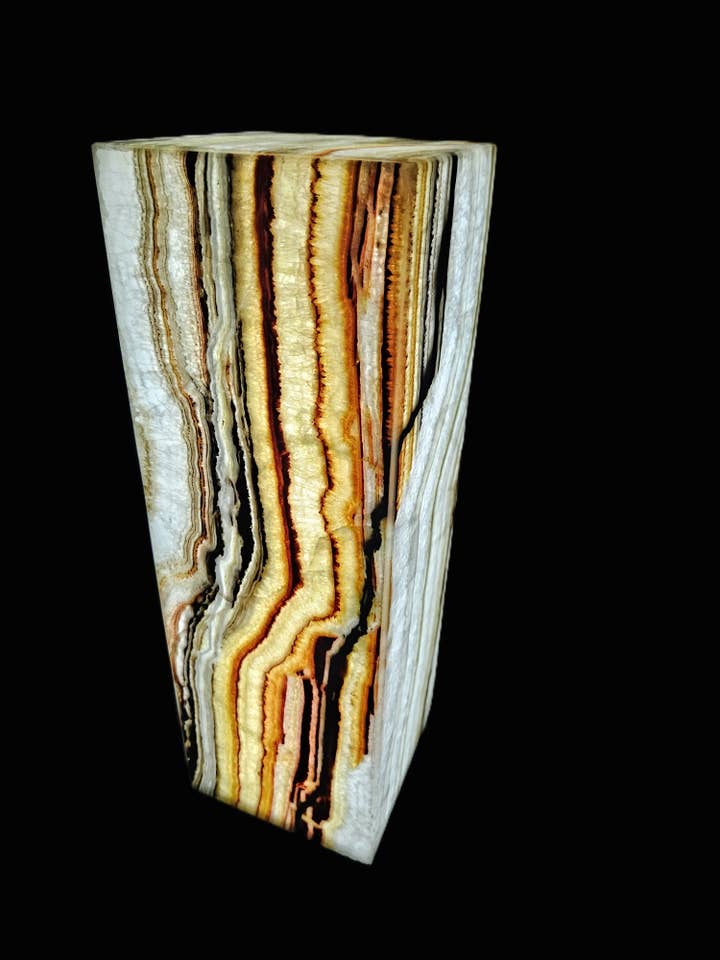 Rainbow Onyx table lamp. for wholesale by Luminous Stone