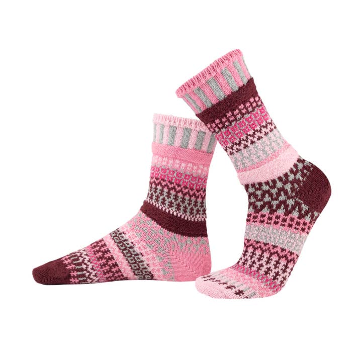 Alpenrose Crew Socks I Gives Back for wholesale by Solmate Socks
