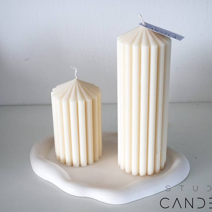 Bougie OLYMPE | Bougie sculpturale décorative | Cire de soja pour la vente par Studio Candela