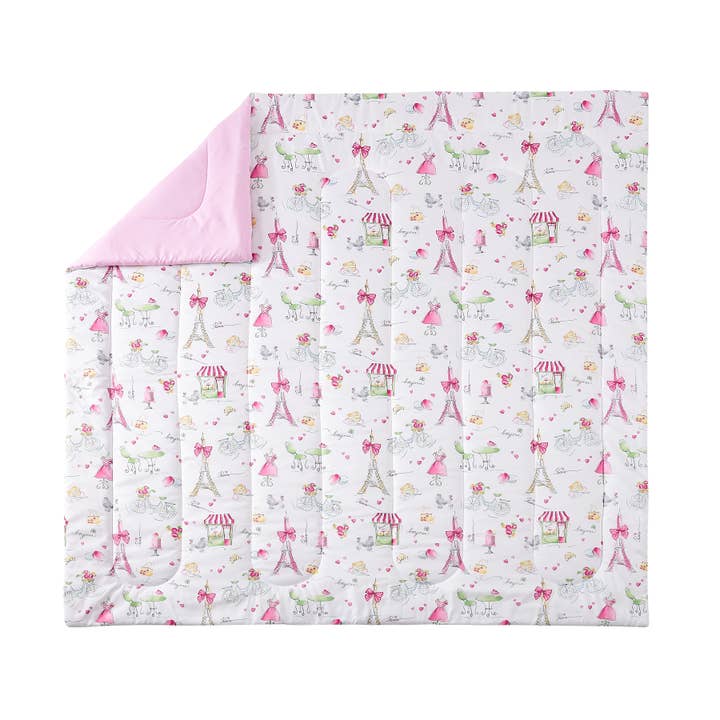 PINK Pretty in Paris Comforter Set by Urban Playground for wholesale on Faire7