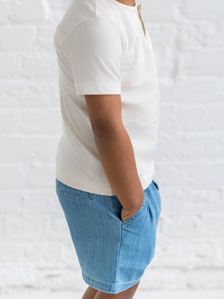 Colored Organics - Wholesale Shorts - Kids - Organic Baby & Kids Luke Chambray Shorts