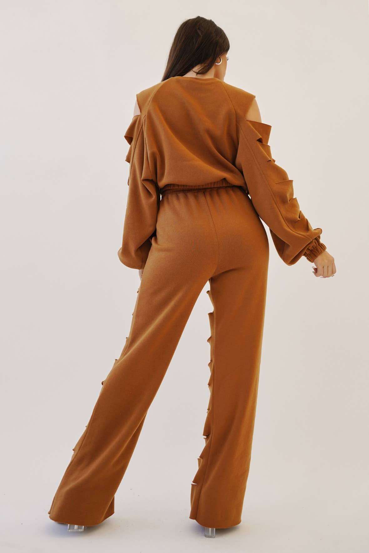 No Vacancy - Wholesale Pants - Women's - Cut out legs fleece straight pants14