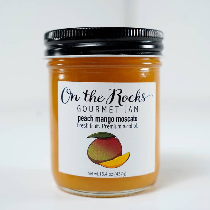 On the Rocks Gourmet Jams - Wholesale Jam/jelly - Peach Mango Moscato Jam1