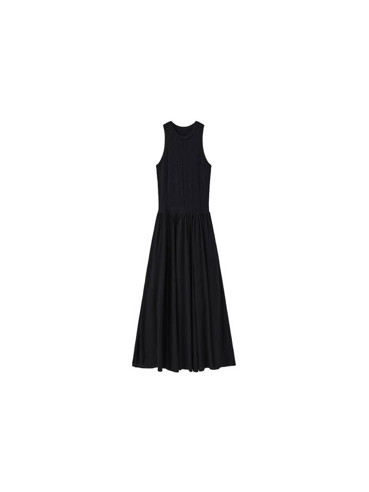 Negro Vestido sin mangas de punto texturizado negro de venta al por mayor en Faire