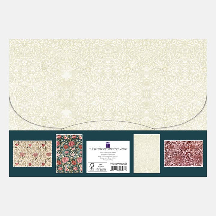 The Gifted Stationery Company - Wholesale Stationery/Notecard Set - Notecard Collection - William Morris - Cray1