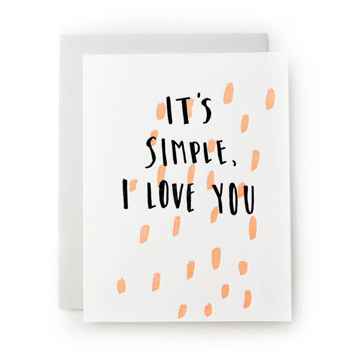 It's Simple, I Love You Carte pour la vente par Tack and Ward