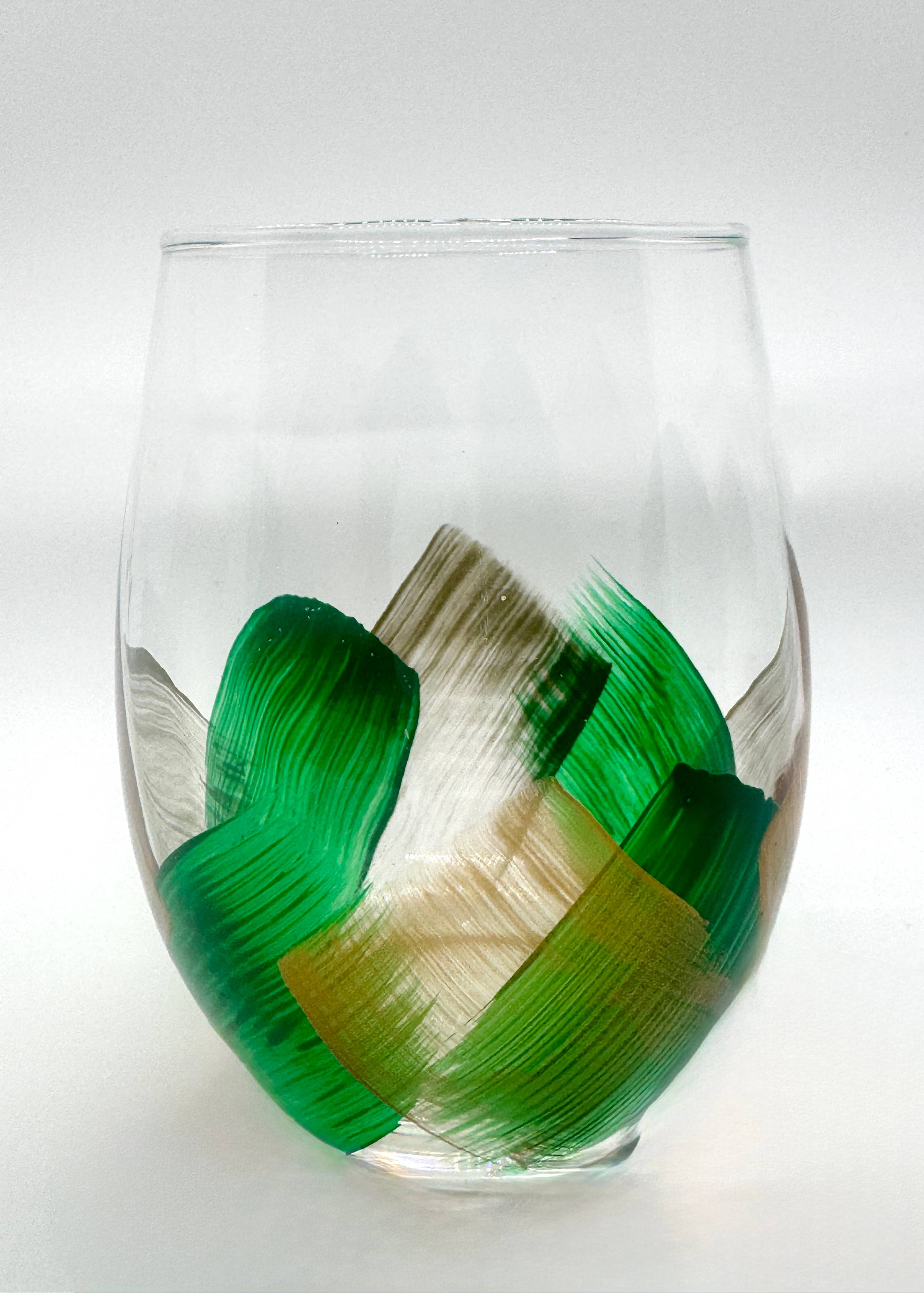 Heather Eck Artist LLC - Wholesale Wine Glass - Green Bay | U of OR | Baylor Bears | Wine Glass | Football3