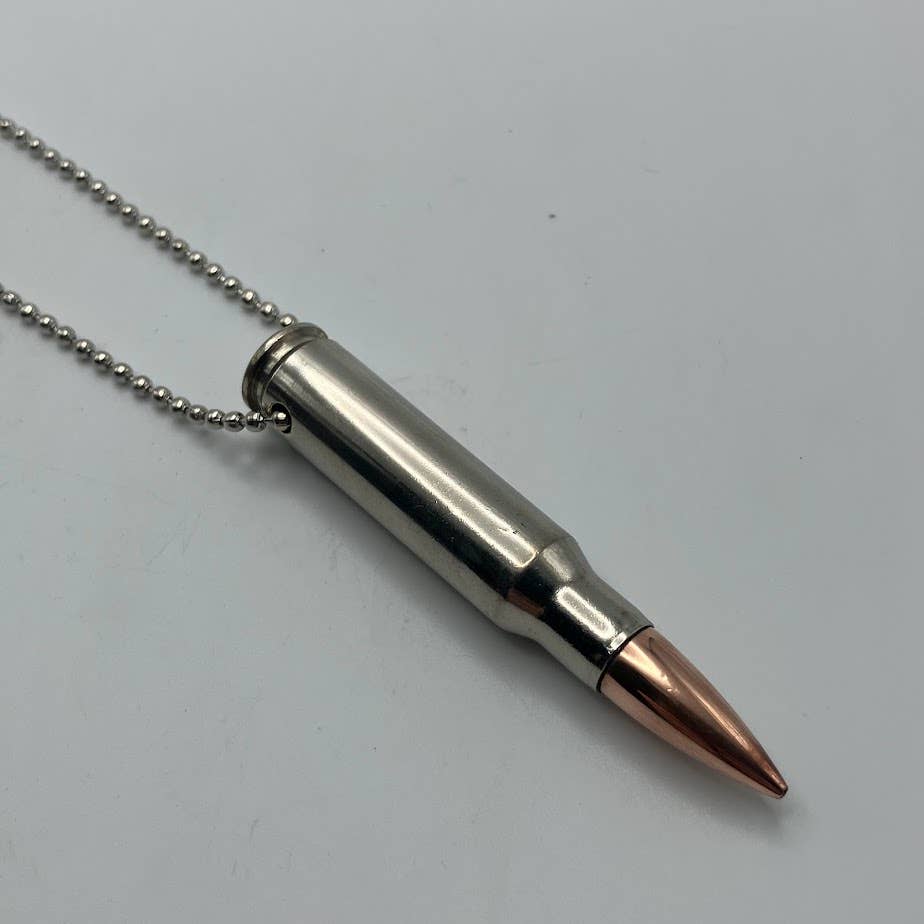 Vermont Cut Coins & 2nd Shot Round - Wholesale Pendant/Charm Necklace - Bullet Necklace - Many Calibers - .223 .45 9mm .40 10mm6