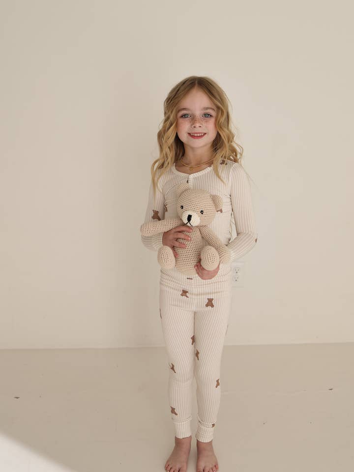 Bamboo Two Piece Pajamas | Teddy for wholesale by Forever French Baby