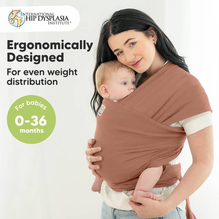 Terracotta KeaBabies Original Baby Wrap Carrier for wholesale on Faire