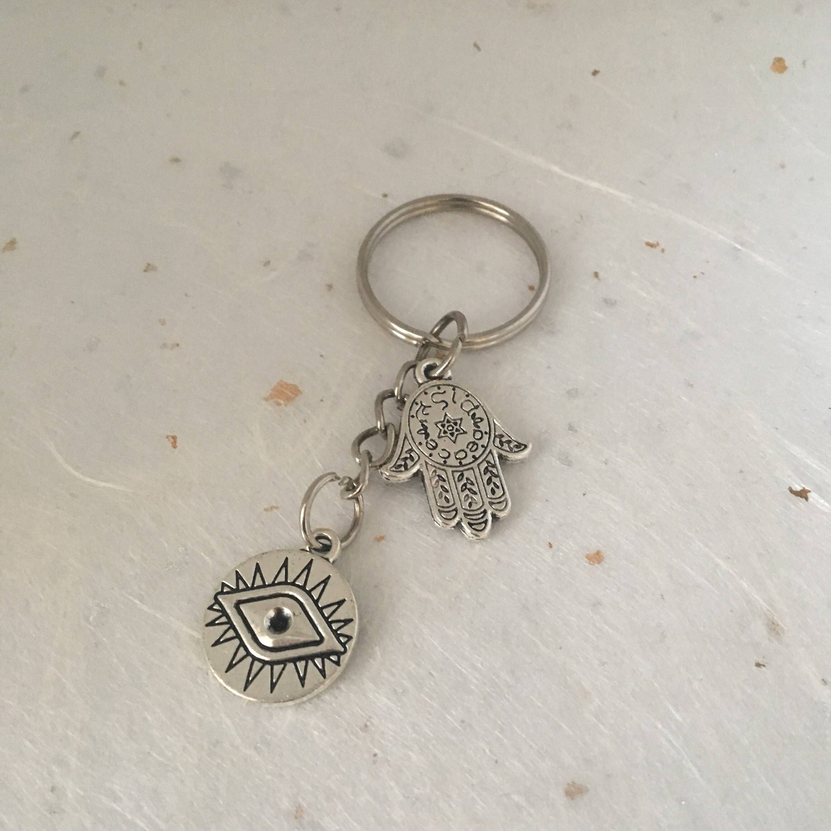 Roshni Desai & Things – wholesale Keychain – Unisex – Hamsa Hand Evil Eye Keyring Keychain Unisex0