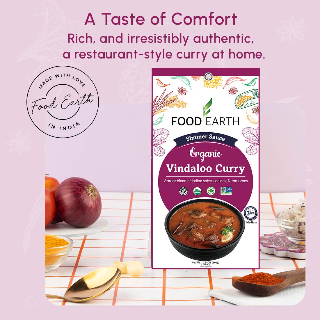 Food Earth - Vendita all'ingrosso Pasti pronti a lunga conservazione - Food Earth - Curry Vindaloo biologico 5