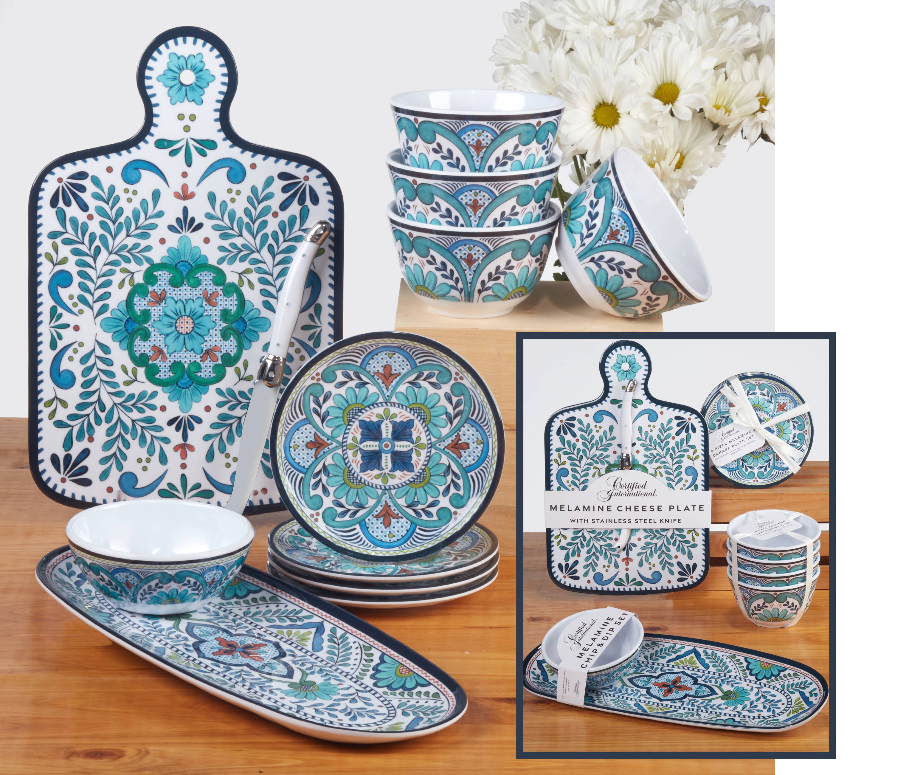 Certified International - Wholesale Cheese Board - Talavera Melamine Gift Cheese Board2
