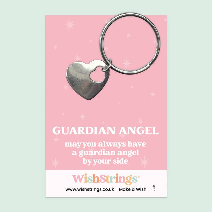 Números de Ángel, Ángel Guardián - Llavero Corazón - J345 para venta al por mayor de WishStrings