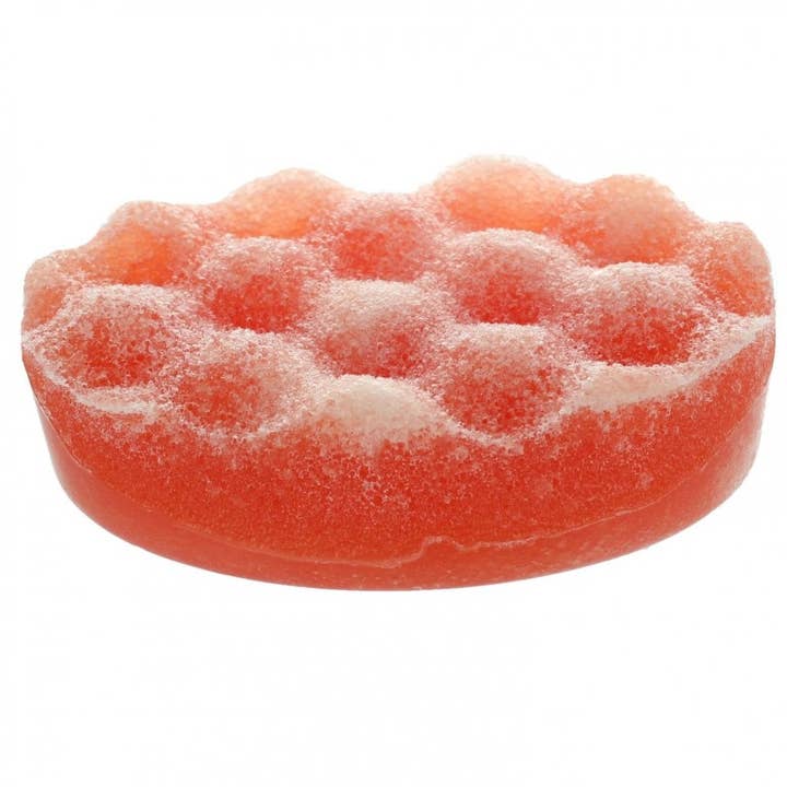 Peach Fizz Soap Sponge for wholesale by The Soap Story