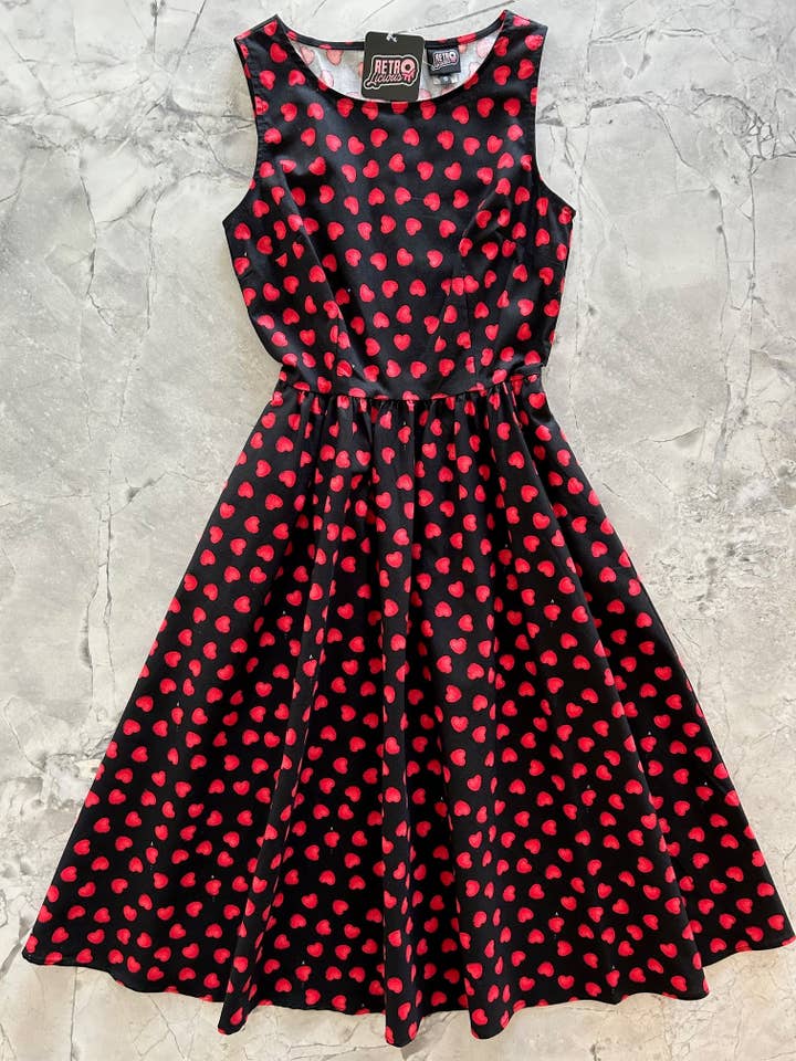 Robe Midi Cœurs pour la vente par Retrolicious