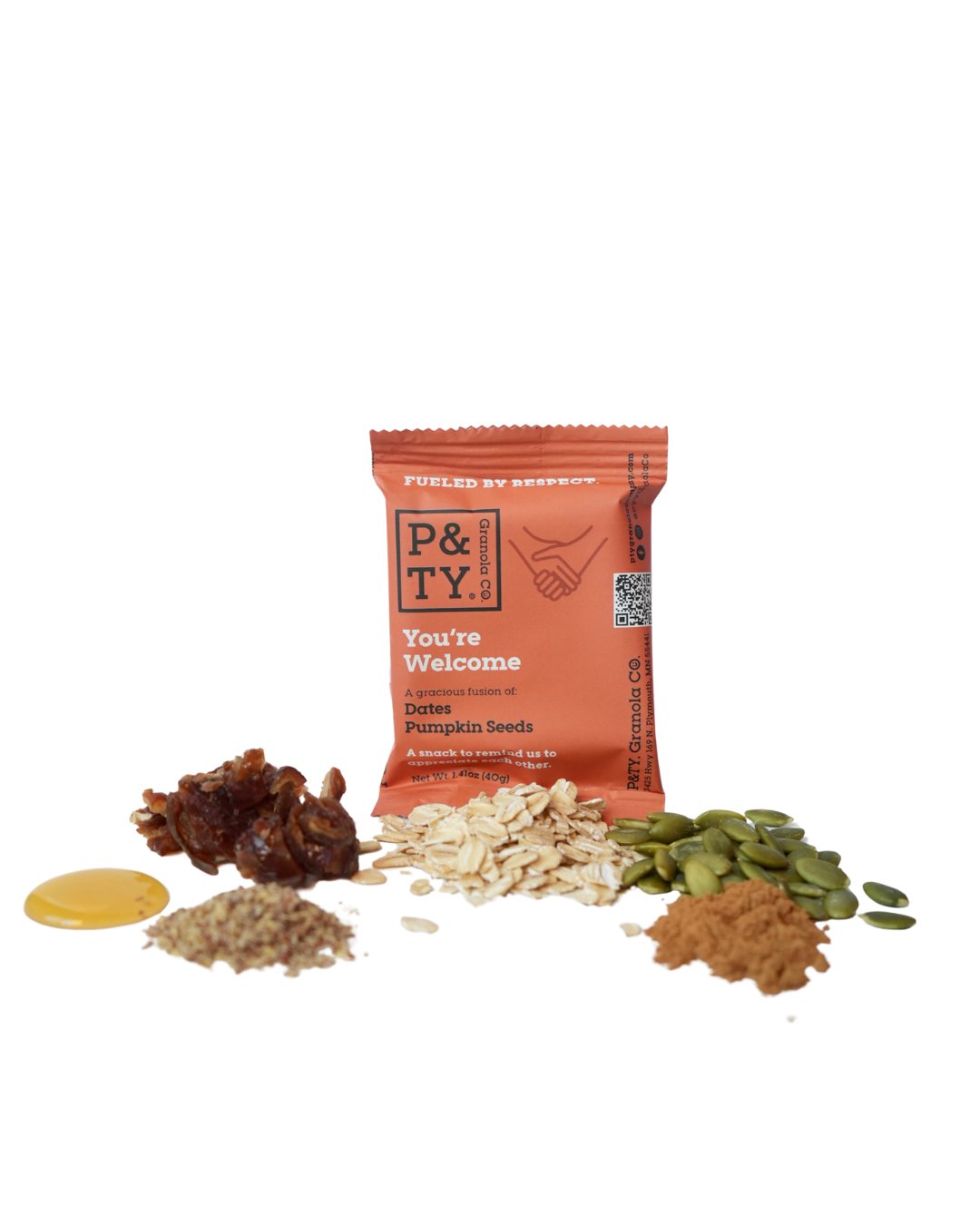 P&TY Granola Co. - Wholesale Snack Bar - You're Welcome Granola Bar: Dates, Pumpkin Seeds2
