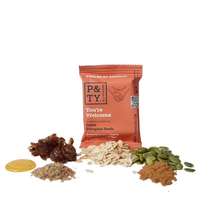 P&TY Granola Co. - Wholesale Snack Bar - You're Welcome Granola Bar: Dates, Pumpkin Seeds2