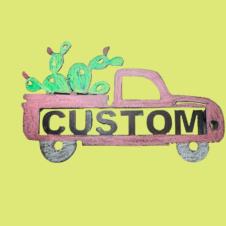 Cactus truck magnet namedrop souvenir southwestern western for wholesale by Whimsies