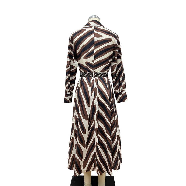 LEOPARD Bold Zebra Print Shirt Dress for wholesale on Faire7